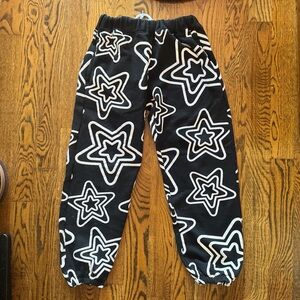Stylish Black and White Star Joggers
